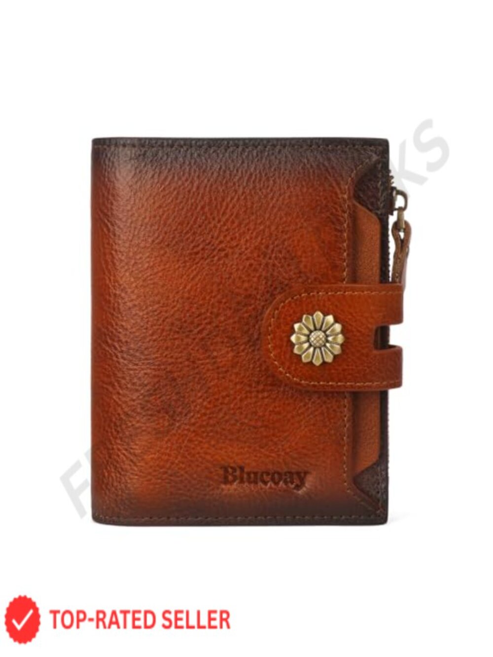 Genuine Leather RFID Blocking Bifold Wallet Card Holder for Women